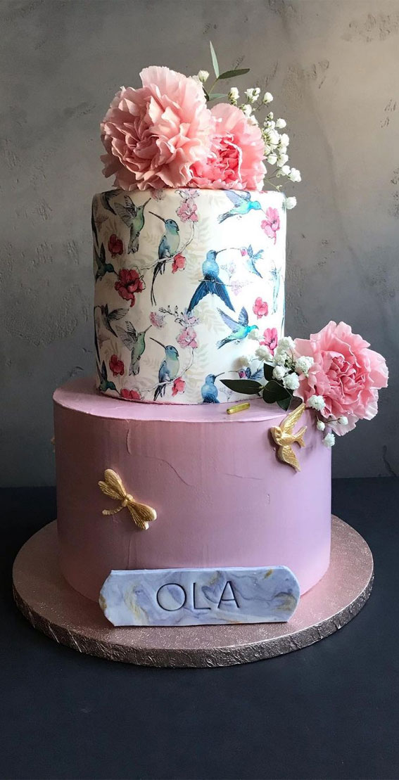 Pretty Cake Ideas For Every Celebration : Hummingbird birthday cake