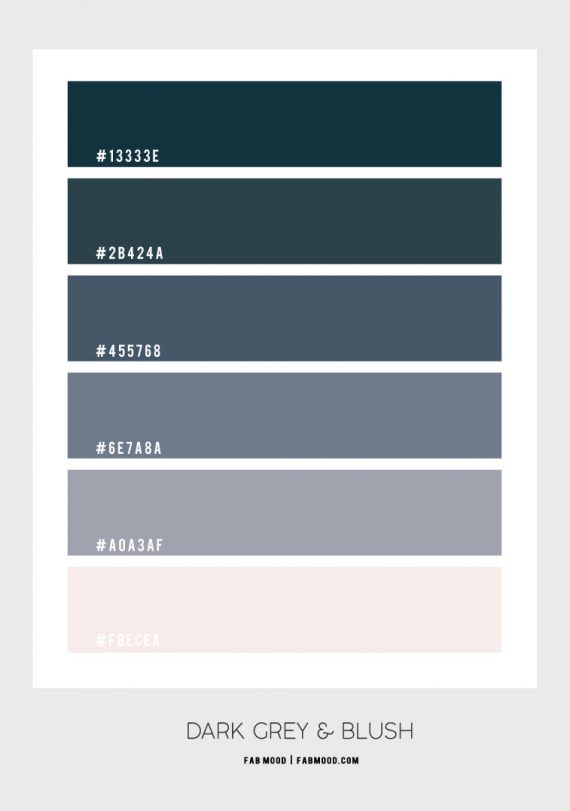 Charcoal and Blue Grey Bedroom Color Scheme | Bedroom Color Palette