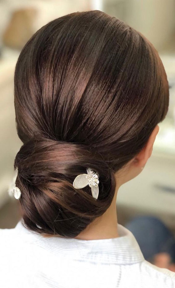Updo Hairstyles For Your Stylish Looks In 2021 : Sleek Low Updo