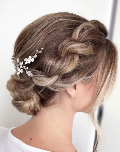 Updo Hairstyles For Your Stylish Looks In 2021 : Chunky twisted updo