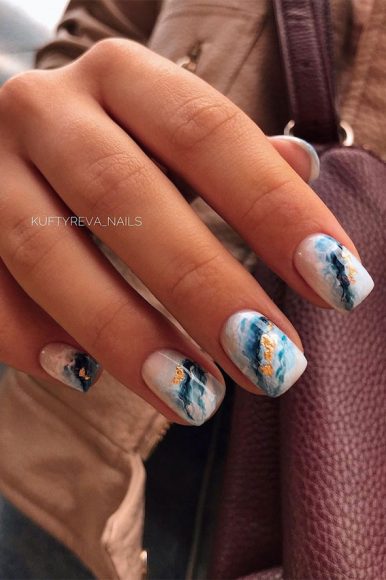 40 Stylish Ways To Rock Spring Nails Marble Short Nails