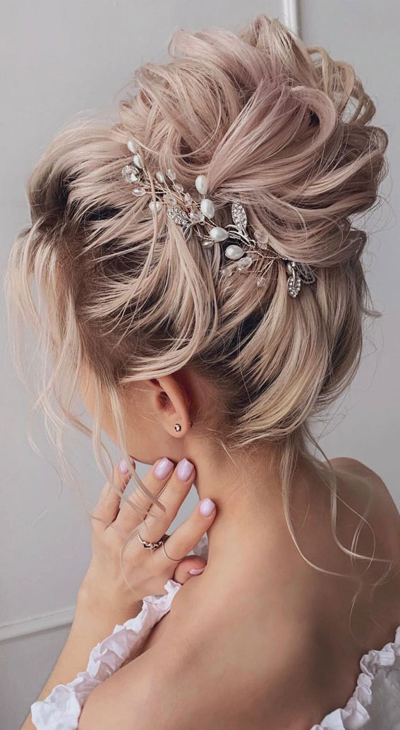 53 Best Wedding Hairstyles For 2023 Brides : Gorgeous High Updo