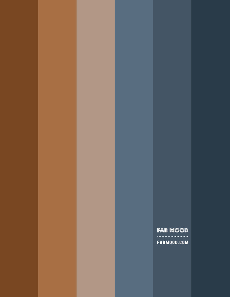 color codes, brown / blue Color Palette