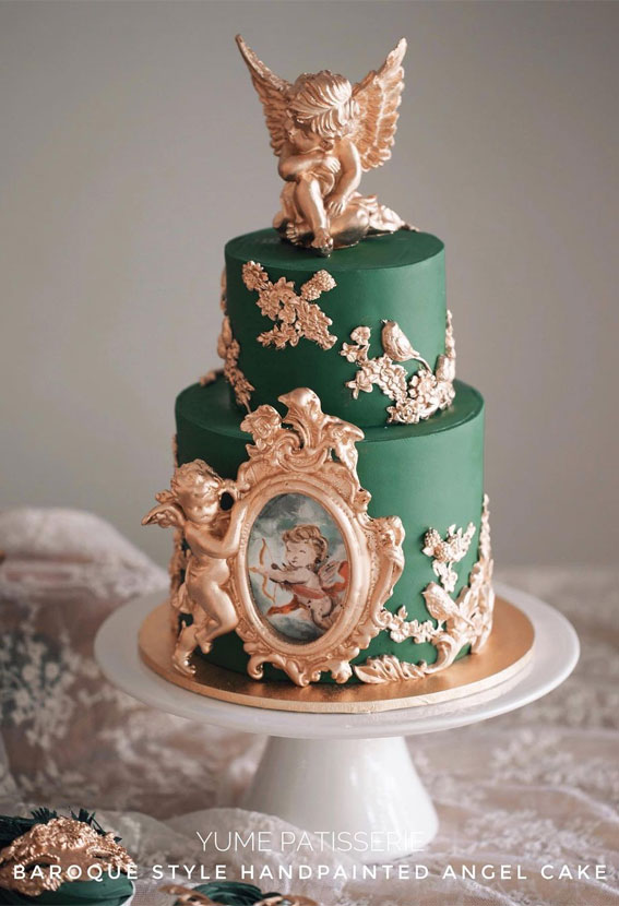 Pretty Cake Ideas For Every Celebration : Baroque Emerald Cake