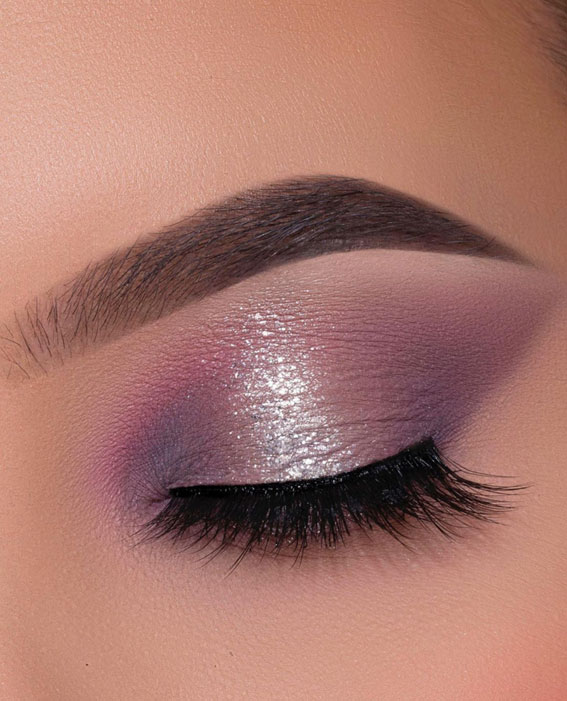 Purple Eye Makeup Close Up 3817