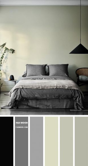 Grey and Sage Bedroom Colour Scheme | Grey and Sage Colour Combo