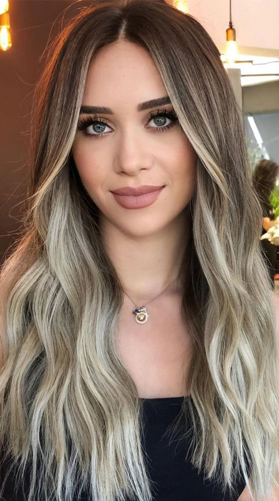 55+ Spring Hair Color Ideas & Styles For 2021 : Bright blonde balayage