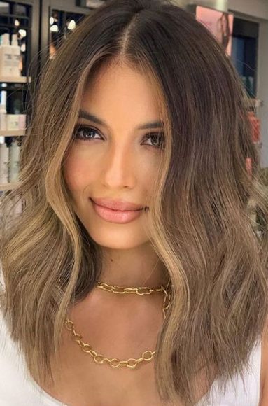 43 Gorgeous Hair Colour Ideas With Blonde : Lob haircut brown hair