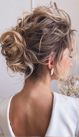 Updo Hairstyles For Your Stylish Looks In 2021 : Messy Updo for formal ...