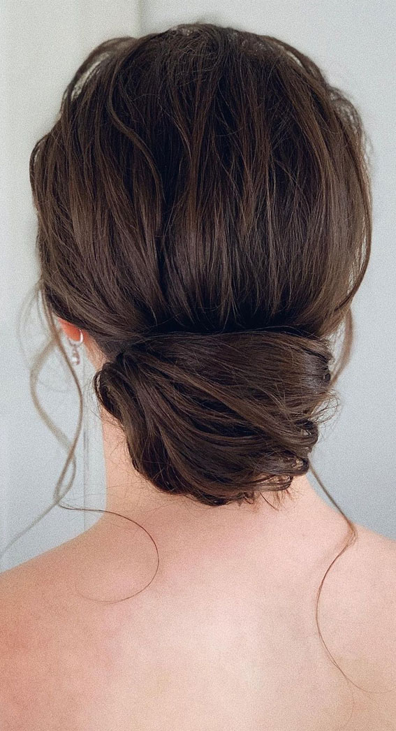70 Latest Updo Hairstyles for Your Trendy Looks in 2021 : Bridal Bun for mid length hair