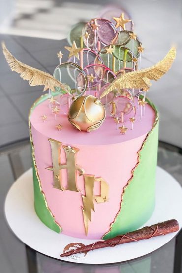 Pretty cake decorating designs we've bookmarked : Green and Pink Harry ...