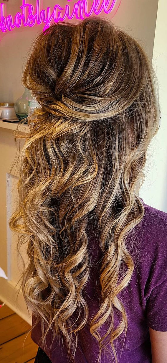 Trendy Half Up Half Down Hairstyles Volume Half Up