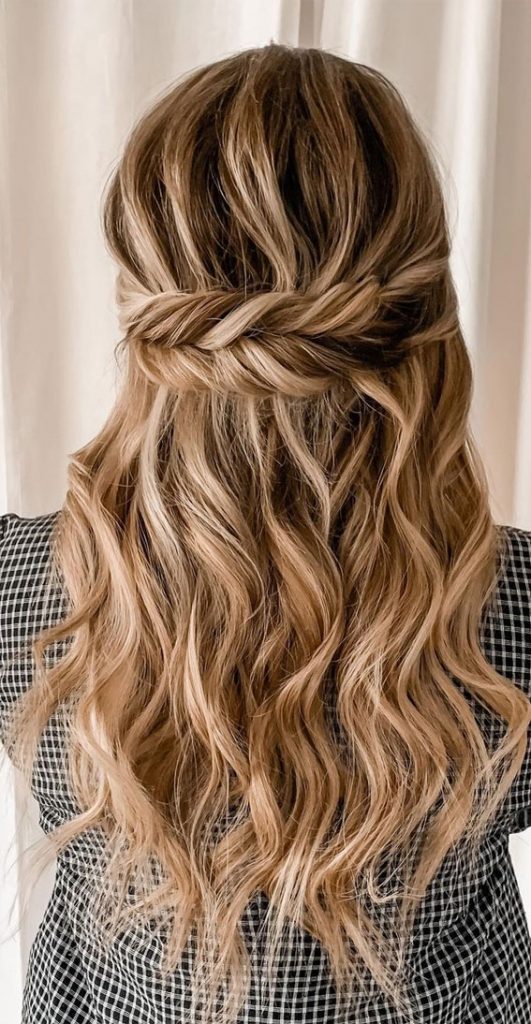 Trendy Half Up Half Down Hairstyles : Dutch Fishtail Braid trick