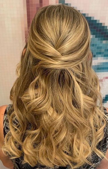 Trendy Half Up Half Down Hairstyles : Half updo for blonde