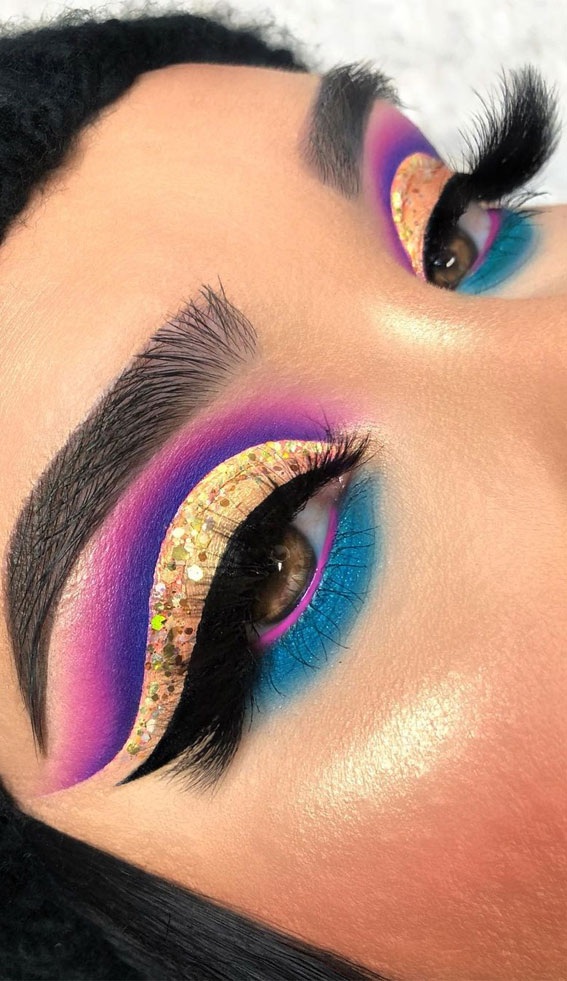 Best Eye Makeup Looks For 2021 : Three tone bold makeup look