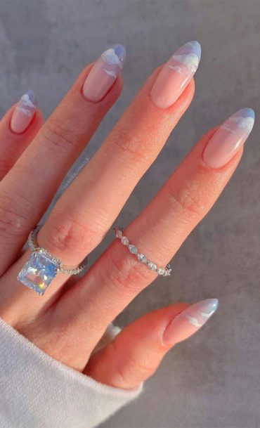 Summer Nail Designs You'll Probably Want To Wear : Cloud French Nail Tips