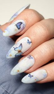 Summer Nail Designs You'll Probably Want To Wear : Blue Butterfly ...