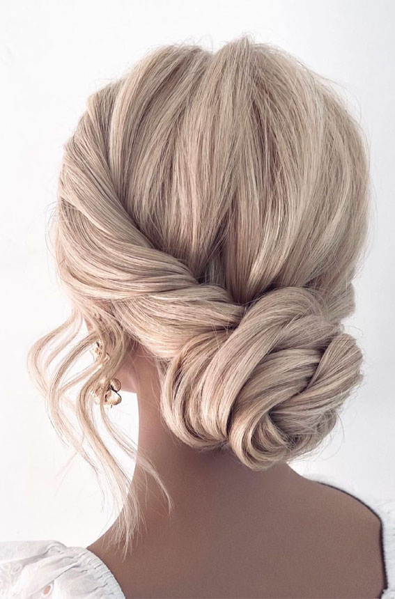 70 Latest Updo Hairstyles for Your Trendy Looks in 2021 : cute twisted low bun