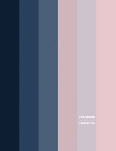 Blush Mauve and Blue Grey Bedroom Colour Scheme, navy blue colour