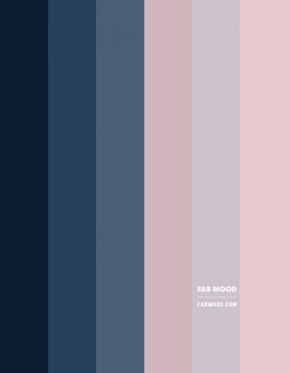 Blush Mauve and Blue Grey Bedroom Colour Scheme, navy blue colour