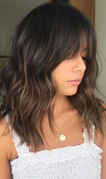 Trendy Hairstyles & Haircuts with Bangs – Textured haircut with cool ...