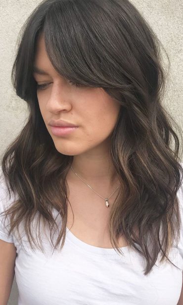 Trendy Hairstyles & Haircuts With Bangs – Soft Long Layers & Chic Bang