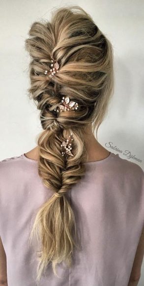 Cute braided hairstyles to rock this season : Cute fishtail braid boho ...