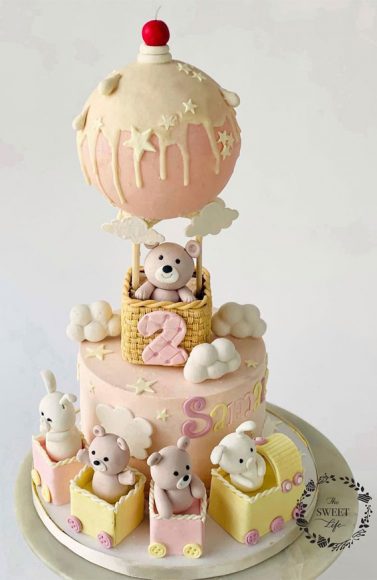 Cute Hot Air Balloon Cake Designs : A candy hot air balloon