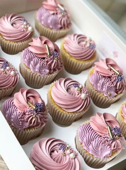 Sweet Treat Cupcake Ideas For Any Celebration : Lavender and Soft Pink ...