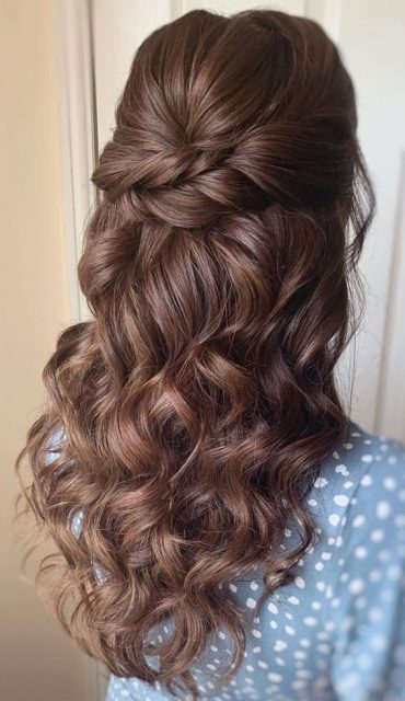 Trendy Half Up Half Down Hairstyles : Dutch Braid Volume Hair