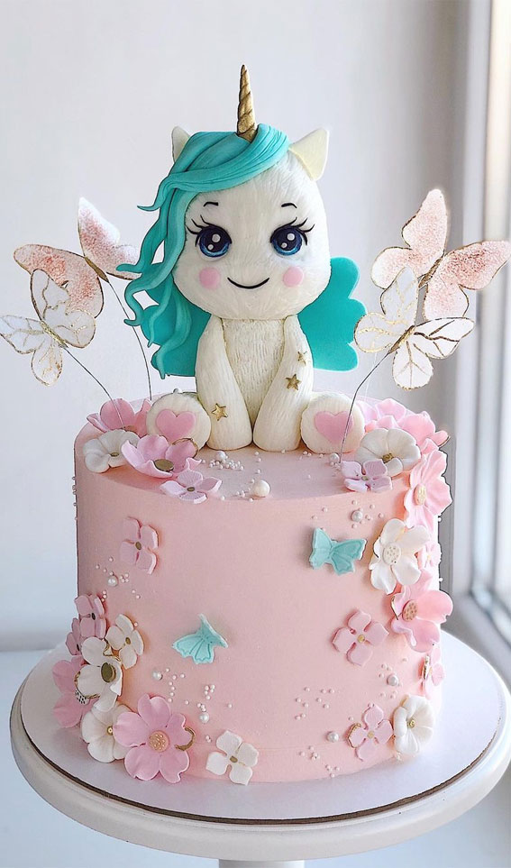 43 Cute Cake Decorating For Your Next Celebration : Rainbow & Unicorn  Birthday Cake