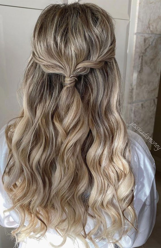 Half Up Half Down Hairstyles For Any Occasion Simple Twisted Half Up Curl Locks