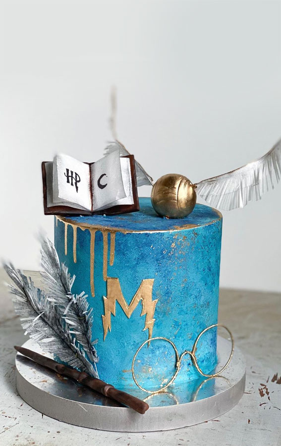 Harry Potter Cake Design Ideas : Blue Teal Cake