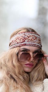 39 Trendy ways to wear a head scarf : 70s Hippie Girl