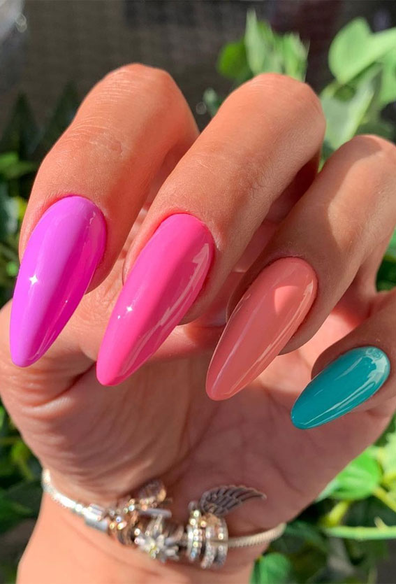 Summer nail art ideas to rock in 2021 : Simple, Pretty, Colourful Summer Nails