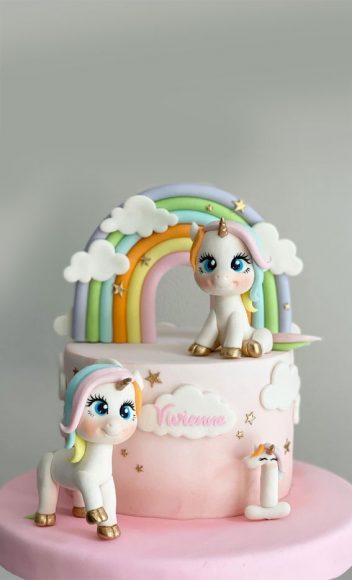 Cute Unicorn Cake Designs : Unicorn, Cloud & Pastel Rainbow