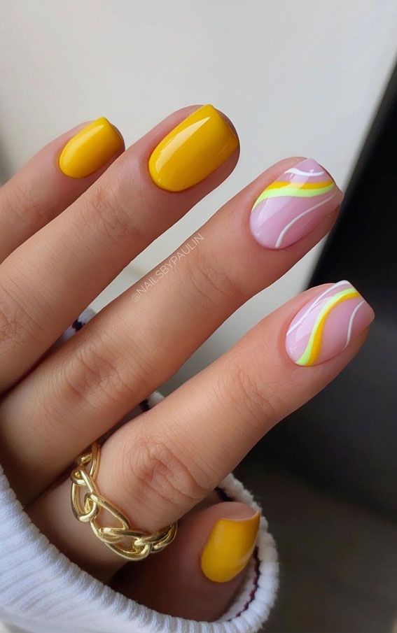 50+ Cute Yellow Nails You Need To Try - Prada & Pearls