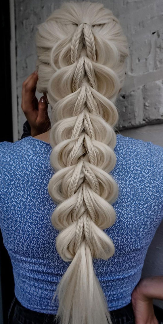24+ Braid Hairstyles That Really Jazz Up Your Hair : Pull through