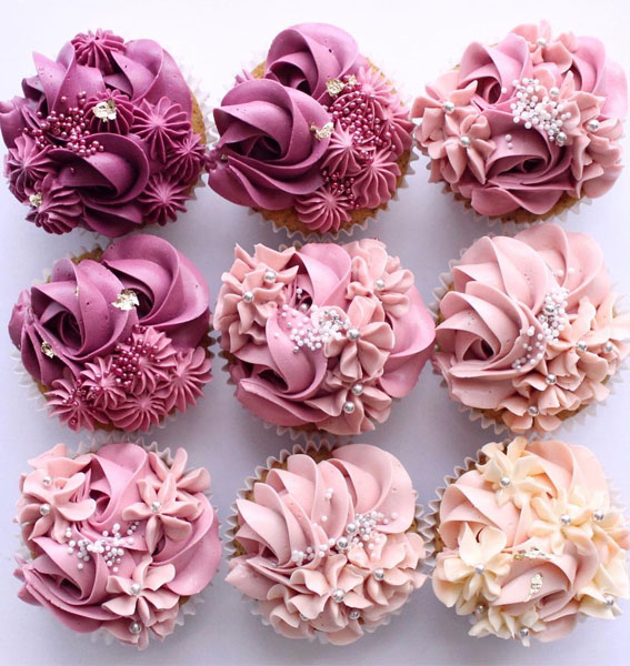pretty buttercream cupcakes