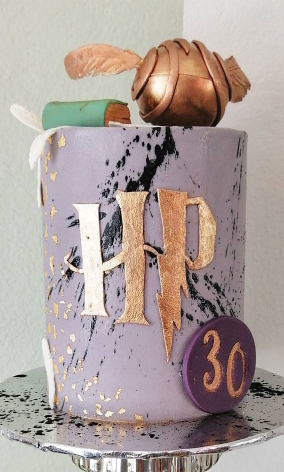 30+ Cute Harry Potter Cake Designs : Lavender Colored Harry Potter Cake