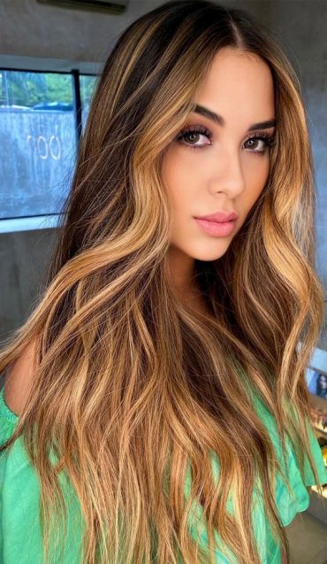 35 Ways to Upgrade Brunette Hair : Blonde Face-Framing Brunette Hair