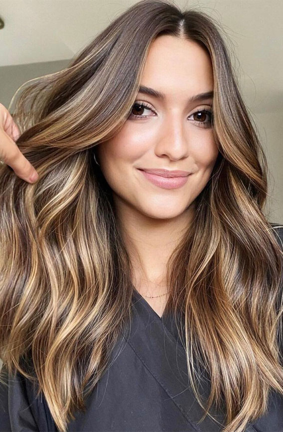 brown hair color ideas with highlights