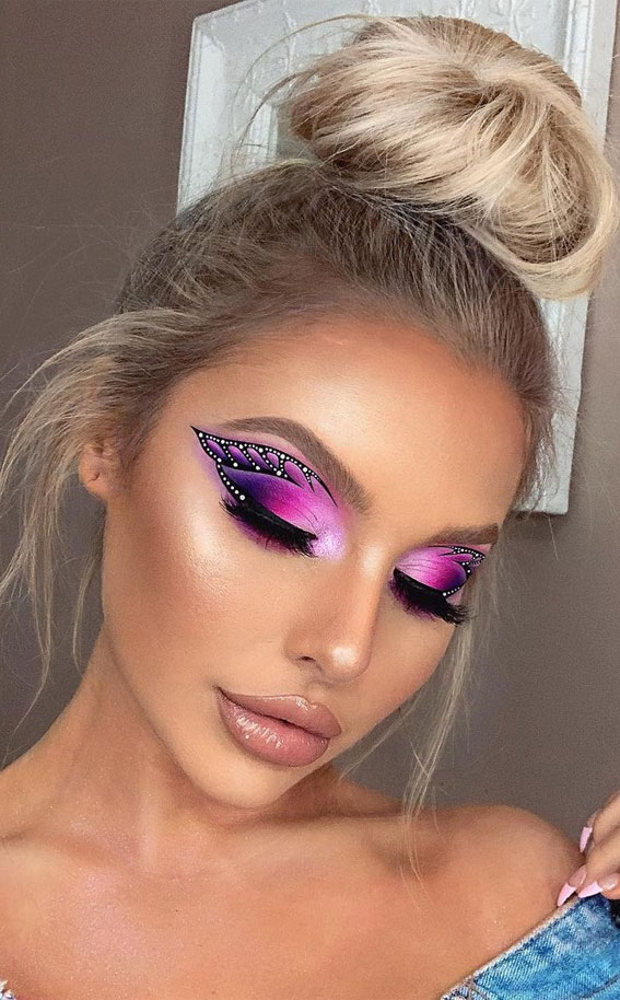 35 Cool Makeup Looks That’ll Blow Your Mind : Butterfly Eye Makeup look