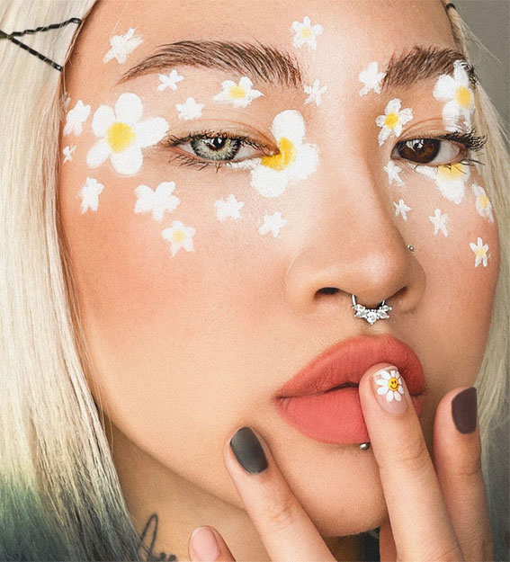35 Cool Makeup Looks That'll Blow Your Mind : White Fairy Graphic
