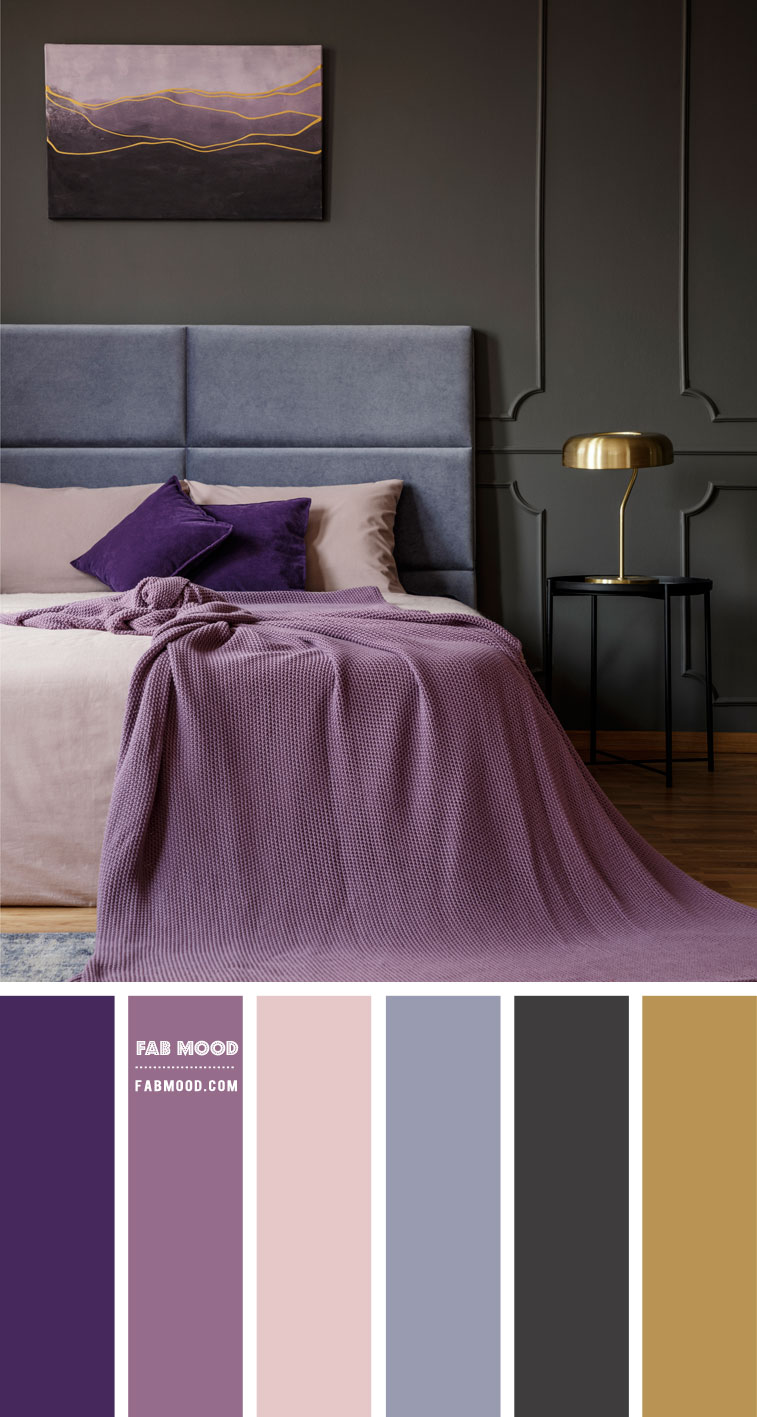 Mauve & Grey  Lavender color scheme, Bedroom paint colors, Color schemes