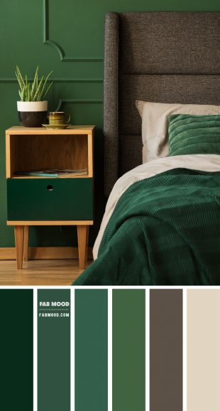 Green Bedroom Color Scheme | Green and Grey Bedroom Color Paint