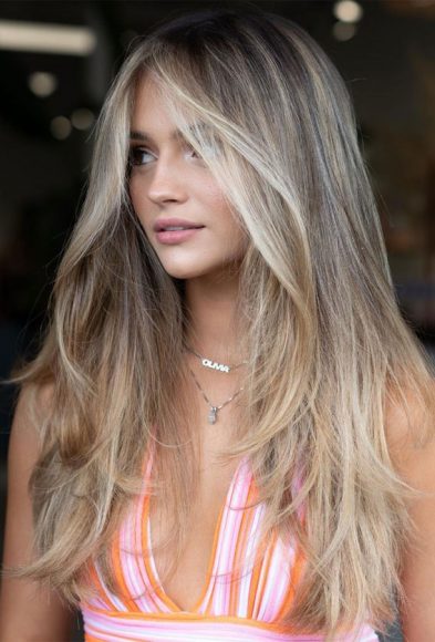 Cute Haircuts With Trendy Hair Color Ideas Dirty Blonde Layered Haircut