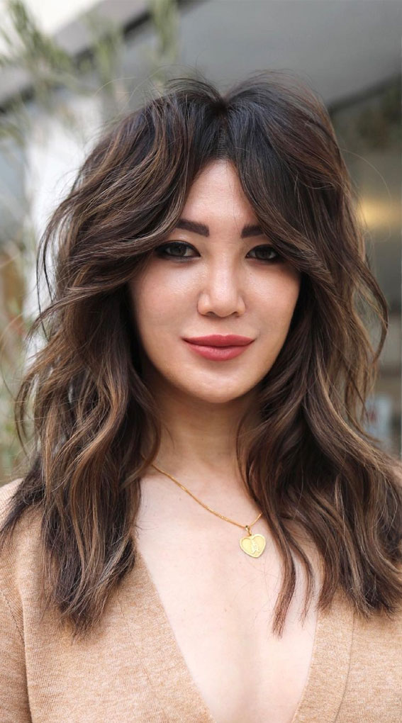 25 Cute Haircuts with Trendy Hair Color Ideas : Brunette melt into bronze