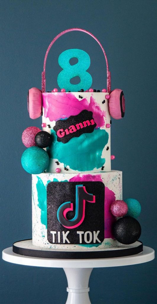 40 Cute Cake Ideas For Any Celebration : Tik Tok Birthday Cake