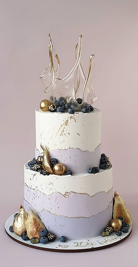 40 Cute Cake Ideas For Any Celebration : Three Tone Birthday Cake